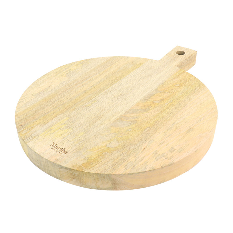 14" Round Mango Wood Charcuterie Serving Board
