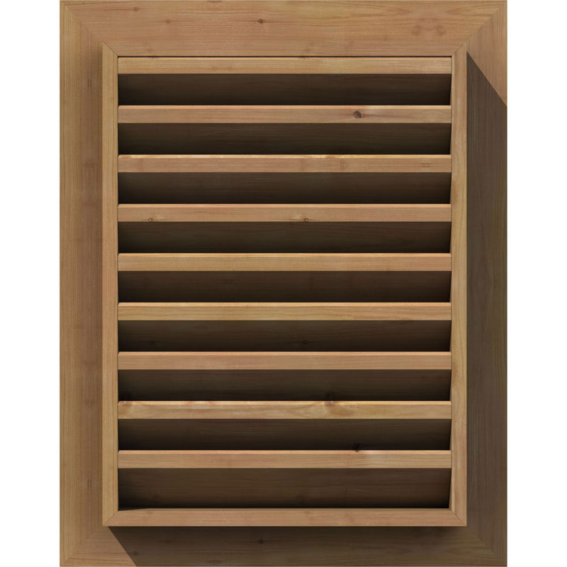 Grille d'aération verticale en cèdre, H 29 po x l 17 po