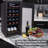 NutriChef Single Zone 13.6'' Freestanding 18 Bottle Wine Refrigerator