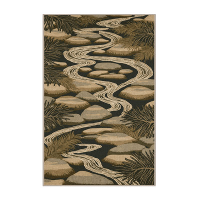 Tapis brun lavable à la machine