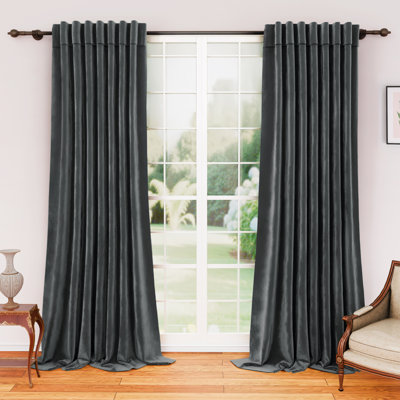 Blackout Velvet Curtains For Bedroom, Living Room And Home Office (Set Of 2)