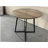 31.5 Inch Round Dining Table, Small Circle Kitchen Table with Metal Black Legs for 2-4 people,Modern Dining Room Table, Brown (only table)