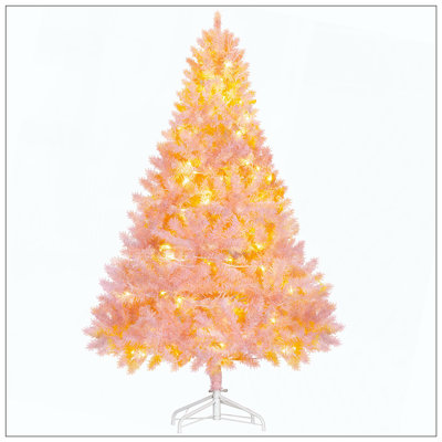 Prelit Christmas Tree Douglas Fir Artificial Christmas Tree With Realistic Branches, 250 Warm White LED Lights And 1000 Tips