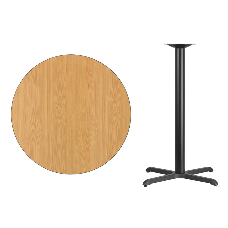 Plateau de table rond en stratifié Carrus, H 43,13 po x l 36 po x P 36 po, Naturel