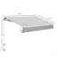 Auvent rétractable pour terrasse 8 pi x 7 pi, abat-jour manuel extérieur pour terrasse, gris