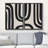 Geometric Line Shape Mid Century Modern Black Abstract Spiral Neutral Decor Framed On Canvas 2 Pieces Print Wall Art-96427522-96427516