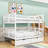 Full Over Full Wooden Bunk Bed With Storage Drawers-1786492068