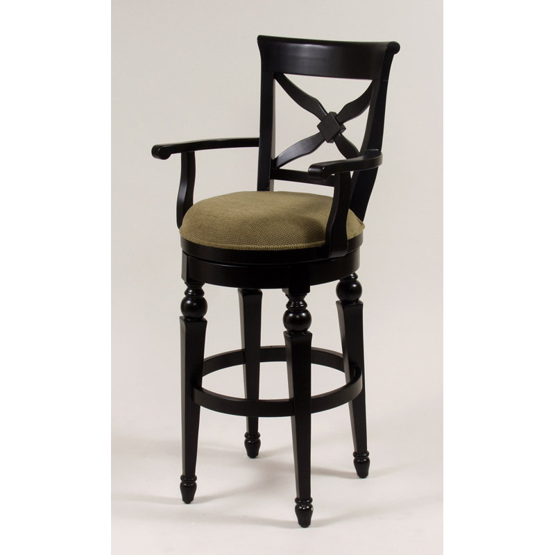 Swivel Upholstered Cotton Counter Stool