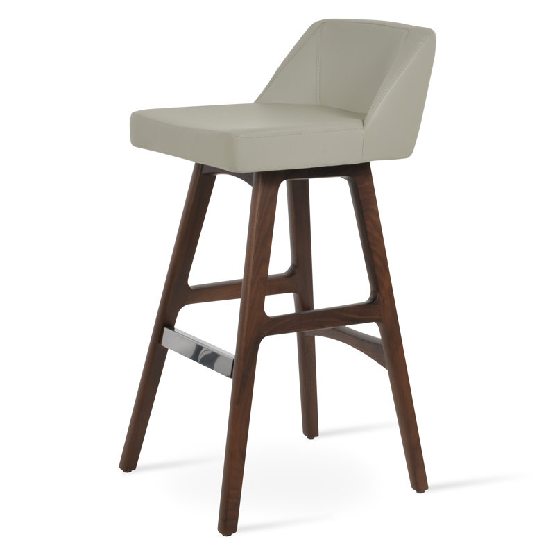 Prisma PR Wood Stool, Light Gray