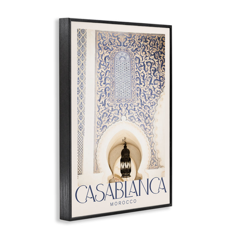 Ornement de l'architecture Casablanca encadrée, estampe numérique par Emily Navas, H 30 po x l 20 po