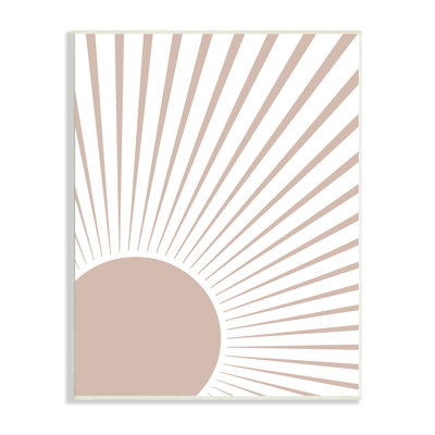«Rising Sun Light Ray Pop Neutral Geometric Horizon», art mural par Daphne Polselli