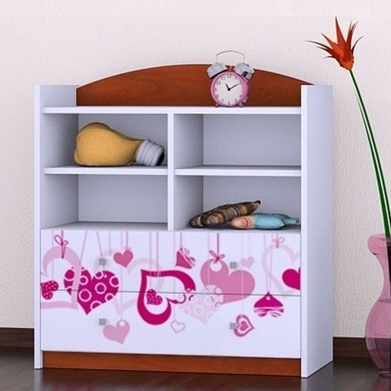 Elle 96cm H X 86cm W Kids Cube, Brown