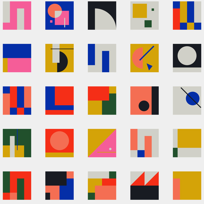 Bauhaus Shapes Collection by Normform - Wrapped Canvas Print, 91cm H x 91cm W x 3.8cm D