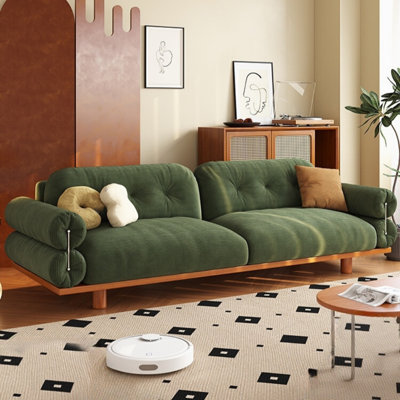 Modern and Simple Cream-style Green Sofa