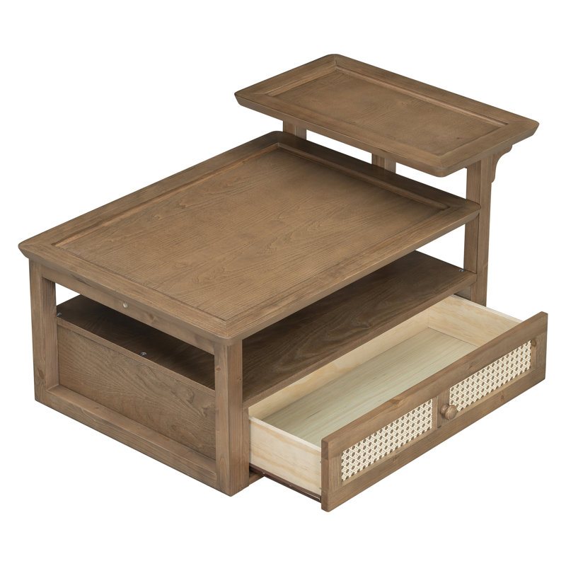 Table basse de salon élégante avec une esthétique contemporaine attrayante, Marron foncé