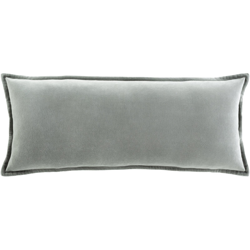 Housse et insert de coussin rectangulaire en coton Norwin, Duvet, H 12 po x l 30 po, Sage