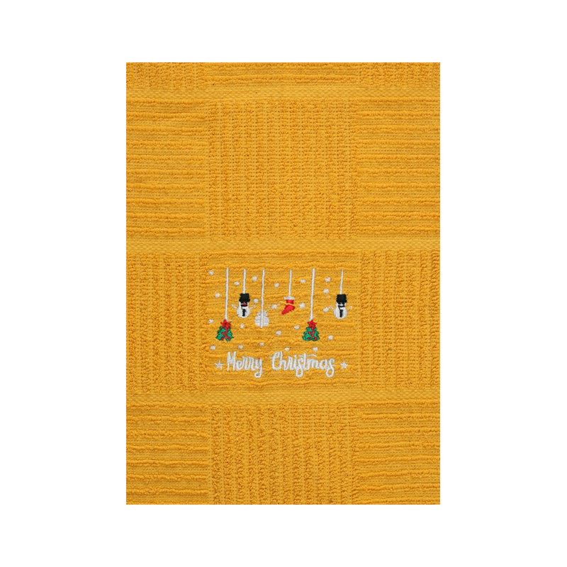 Lynox Cotton Jacquard Tea Towel Kitchen Towel, Ochre