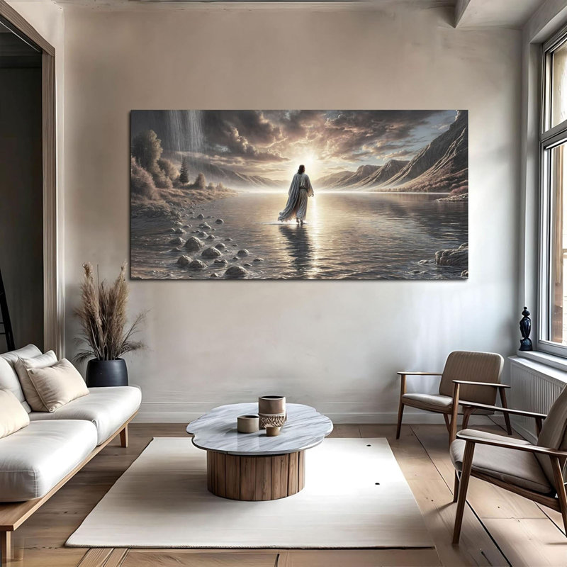 Art mural Jésus, marchant sur l'eau
