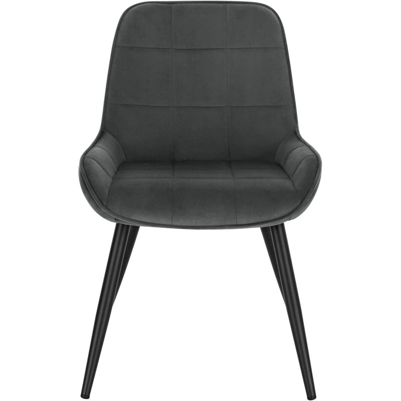Aftinia Upholstered Dining Chair, Dark Grey
