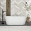 Baignoire autoportante 67 po en acrylique blanc