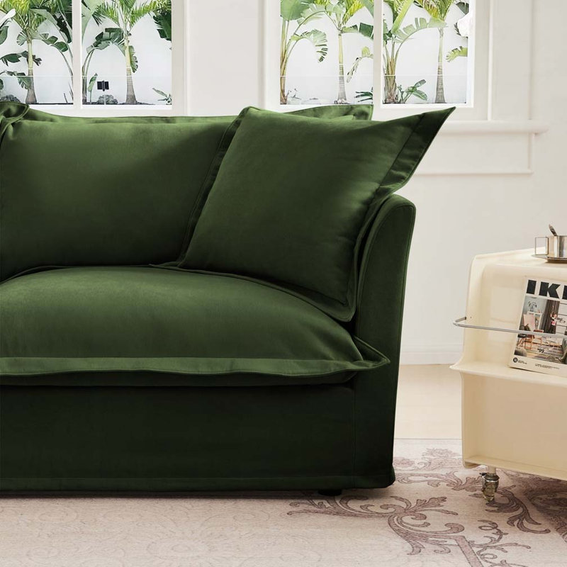 Repose-pieds en chenille, Chenille verte