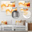 Jaune et orange nuages - art abstrait mural encre liquide salon-1403717037-1403717038
