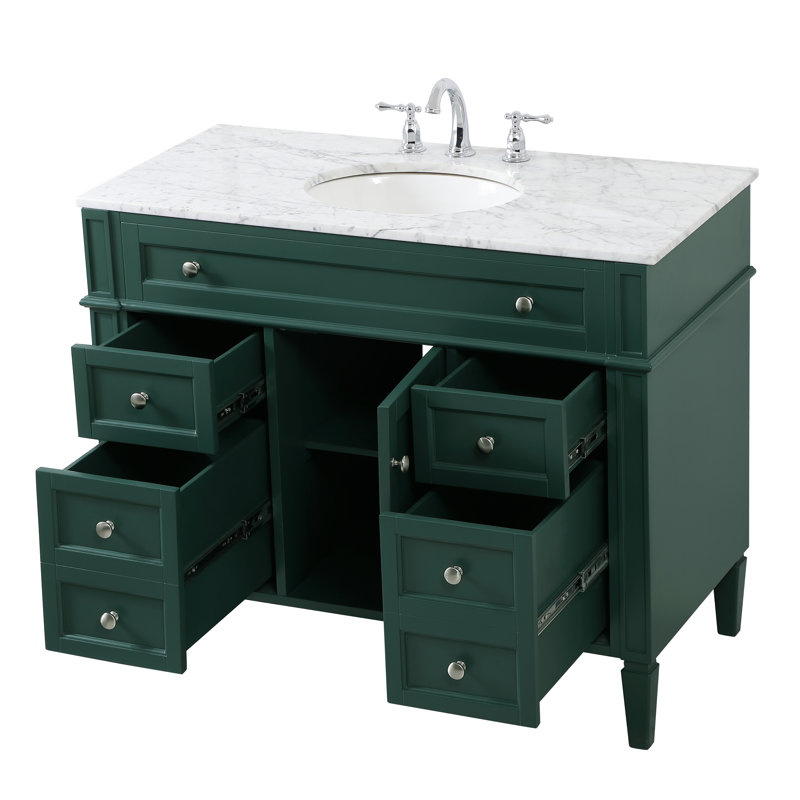 Ensemble de meuble-lavabo simple 42 po Rivers, Vert