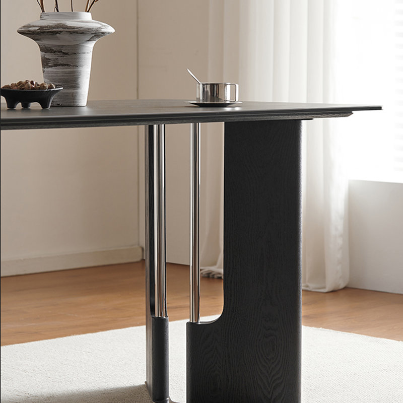 Ensembles de table de salle à manger de style industriel., H 29,53 po x L 62,99 po x l 31,5 po