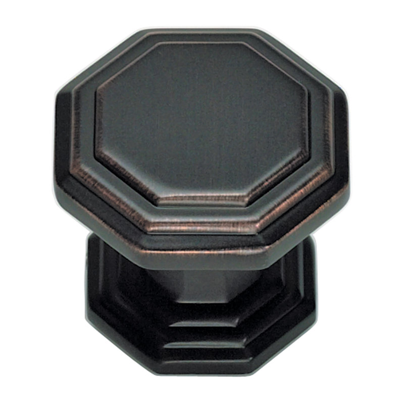 Dickinson 1 1/4" Length Geometric Knob, Venetian Bronze