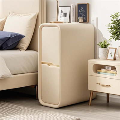 Narrow Simple Bedside Frame Elegant Bedside Cabinet Waterproof Solid Wood Bedside Cabinet With Drawer Side Table Suitable For Bedroom Living Room by Latitude Run