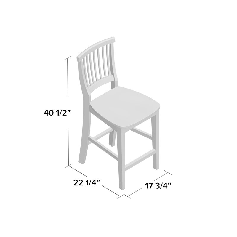 Almendra Solid Wood Counter Stool, Ebony
