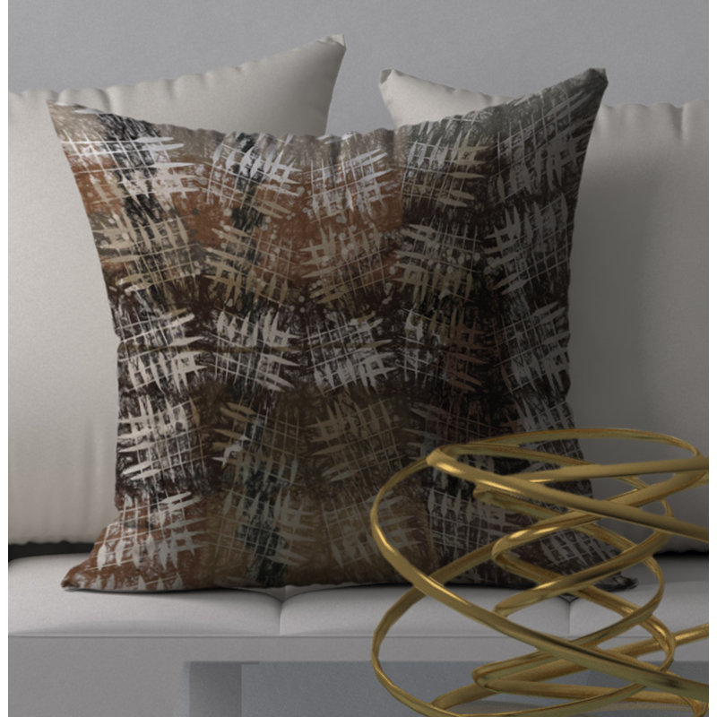 Abstract Reversible Throw Pillow, 24" x 24"