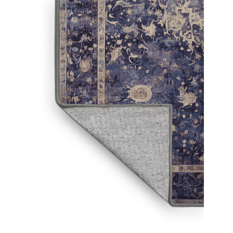 Machine Washable Purple Area Rug, Rectangle 8' x 10'