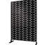 76 po H48 po écran d'intimité en métal - Installation simple pour les bureaux Clôture extérieure et intérieure autoportante noir