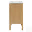 Armoire de salle de bain avec rangement, lavabo en céramique, tablette réglable, charnières à fermeture douce pour les petits espaces
