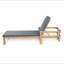 Chaise longue d'extérieur en acacia