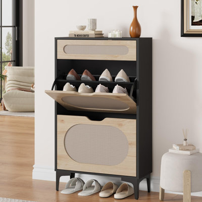 8 Pair Flip Down Shoe Storage
