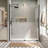 60" Frameless Sliding Shower Door with Open-Top Design, 8 mm Clear Tempered Glass, Bottom Rollers and Matte Black Hardware