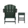 Shavon Plastic Folding Adirondack Chair with Table