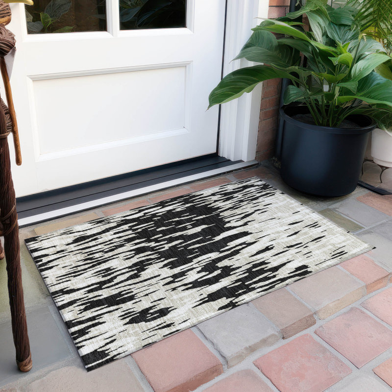 Tapis rectangulaire Aleighna avec envers antidérapant, Rectangle 1 pi 8 po x 2 pi 6 po