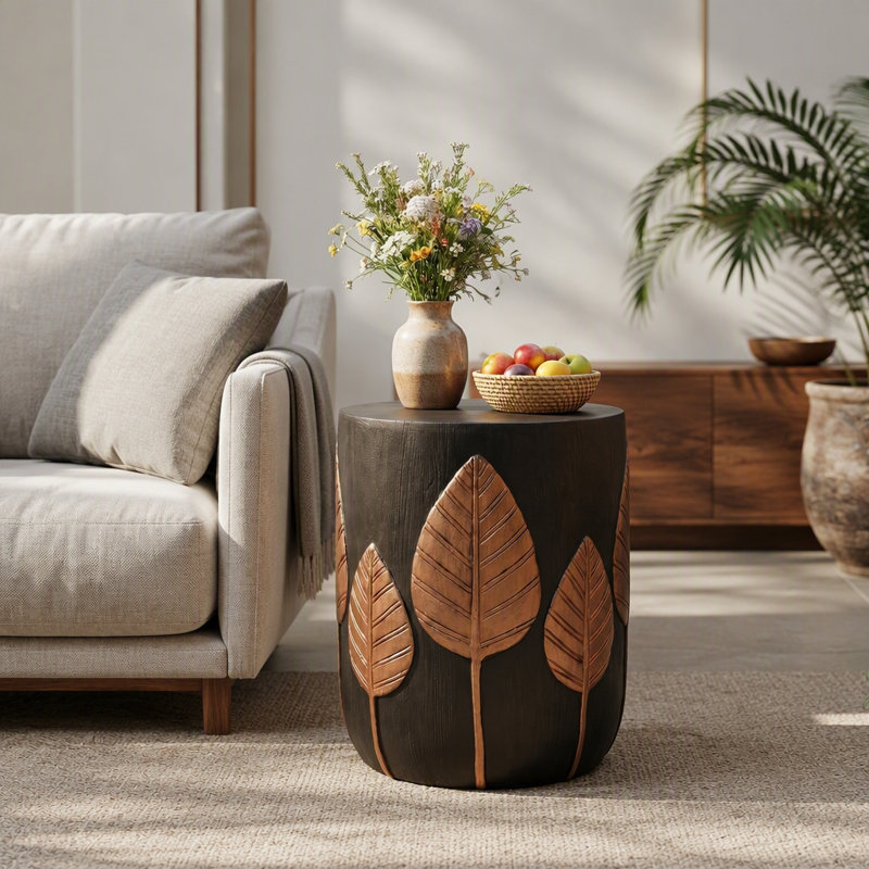 Outdoor Lightweight Concrete Side Table,Copper_73440.00