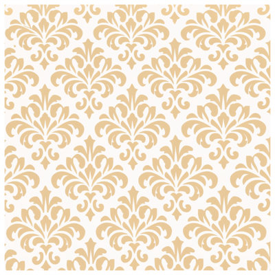 Beige Damask Pattern Comforter