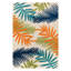 Tapis intérieur / extérieur Parksley Palm Frond - ivoire / orange / bleu marine-110742445