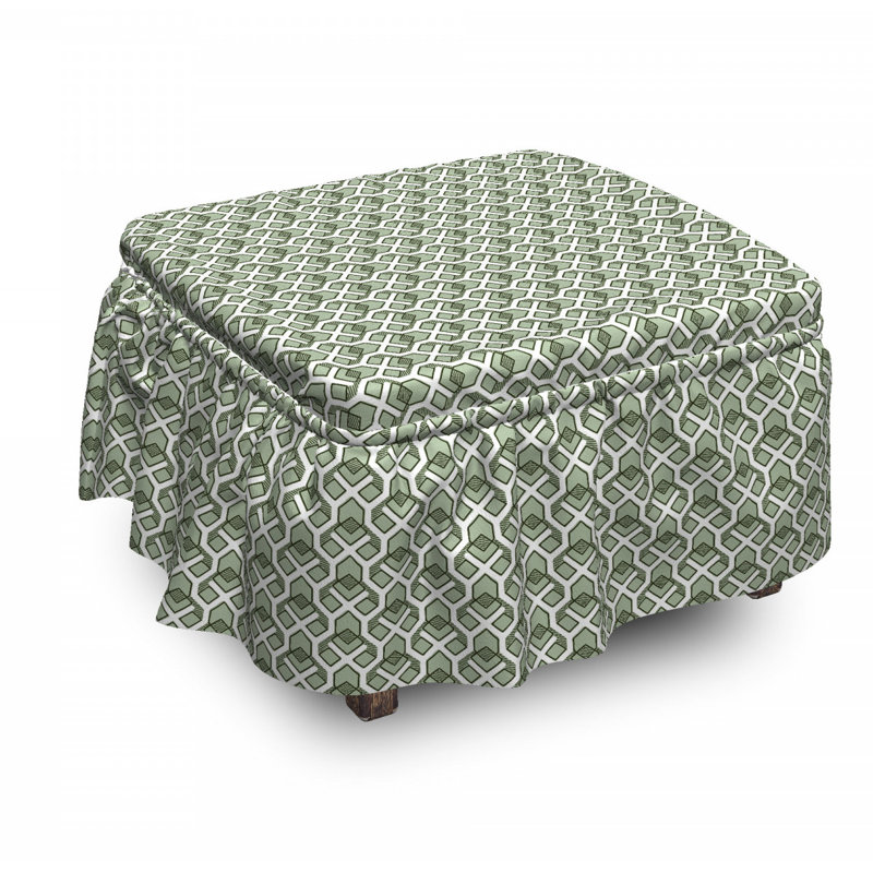 Housse pour à rayures repose-pieds rhombus