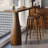 Nut-brown Straight Solid Wood Bar Table