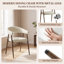  Chaises de salle à manger de style médiéval, chaises d'appoint rembourrées avec dossier incurvé et accoudoirs confortables-133687412