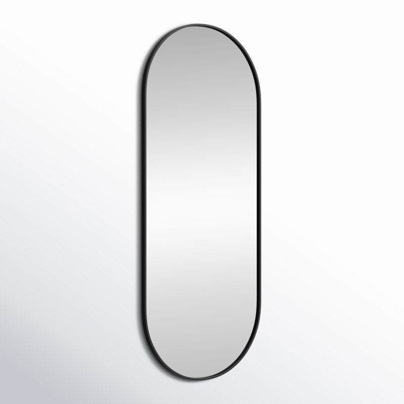 Miroir mural Elington, 60 po x 24 po , Noir