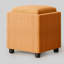 Fauteuil demi-tonneau pivotant avec repose-pieds en velours de 27,6 po de largeur Leticha-97744247