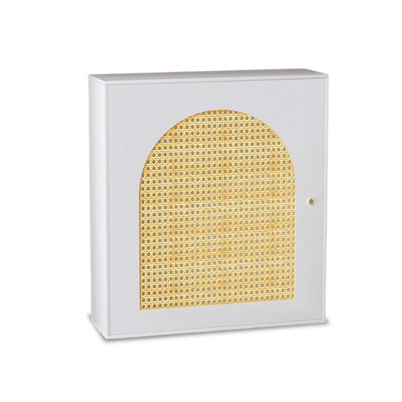 Console rectangulaire en bois manufacturé blanc, H 43,31 po x l 31,5 po x P 11,81 po, Blanc, Blanc, Blanc