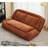 [NEW ARRIVED] [VIDEO PROVIDED] Double human dog bed,Lazy sofa ,Loveseat,Fits You & Pets,Extra Large Floor Couch,Can sit or lie down,2-in-1,5 Adjustable Position, Plump Pillow,2 Seat,Chenille,Orange-1903854640